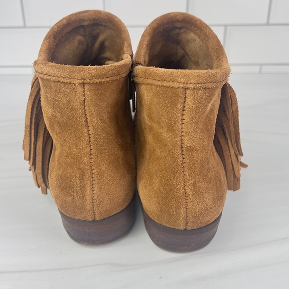 MINNETONKA BROWN SUEDE FRINGE BOOTIES SIZE 7.5 - Picture 4 of 11